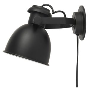 Nástěnná lampa kov černá